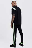 Thumbnail for your product : boohoo Neon Tape Detail Skinny Fit Jersey Joggers