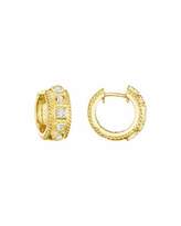 Thumbnail for your product : Penny Preville 18K Gold Round & Square Diamond Huggie Earrings