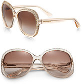 Thumbnail for your product : Jimmy Choo Lu Crystal-Adorned Acetate Sunglasses
