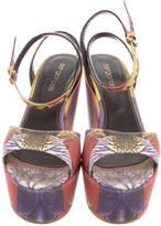 Thumbnail for your product : Sergio Rossi Canvas Wedge Sandals
