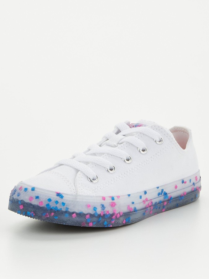 white confetti converse
