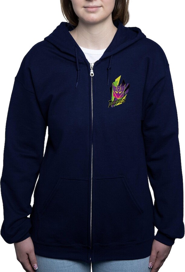 CafePress Transformers Decepticon Starburst Sweatshirt Women's Zip-up Hooded Sweatshirt Navy