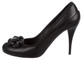 Thumbnail for your product : Chanel Leather Camellia Pumps