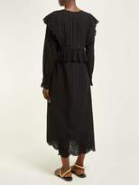 Thumbnail for your product : Leila Sir Broderie-anglaise Cotton Midi Dress - Womens - Black