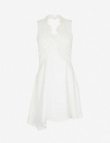 Thumbnail for your product : Claudie Pierlot Romeo lace crepe mini dress