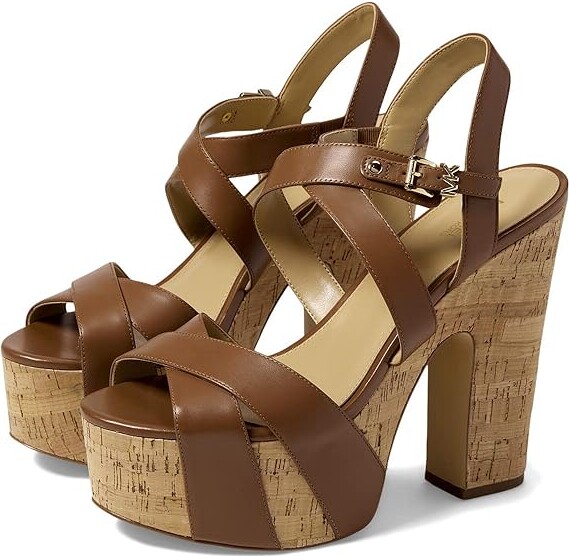MICHAEL Michael Kors Suki Platform Sandal (Luggage) Women's Shoes -  ShopStyle