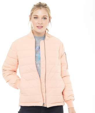 Converse Womens Oversized MA-1 Down Bomber Jacket Pink/Silver