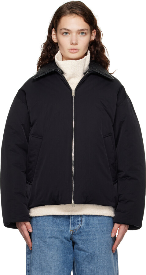 Bottega Veneta Black Tech Nylon Down Jacket