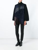 Thumbnail for your product : Kolor contrast panel pleated front knit top
