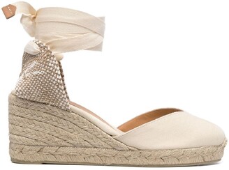 Characterize recipe fell Castaner Almond-Toe Espadrille Wedges - ShopStyle