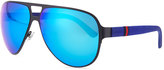 Thumbnail for your product : Gucci Semi Matte Aviator Sunglasses, Navy