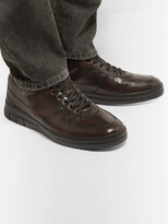 Thumbnail for your product : Dunhill Duke Polished-Leather Sneakers - Men - Brown - EU 41