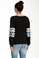 Thumbnail for your product : Poof Too Sequin Long Sleeve Pullover Sweater (Juniors)