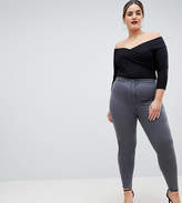 Thumbnail for your product : ASOS Curve DESIGN Curve Rivington high waisted jeggings in new gray wash