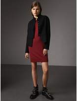 Thumbnail for your product : Burberry Check Elbow Detail Merino Wool Sweater Dress