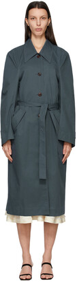 Low Classic Blue Curve Sleeve Trench Coat