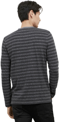 Kenneth Cole Long Sleeve Striped Henley
