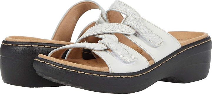 Clarks Women's White Sandals with Cash Back | ShopStyle