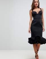 Thumbnail for your product : ASOS Design Premium Cupped Flippy Pephem Midi Dress