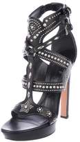 Thumbnail for your product : Alexander McQueen Leather Embellished Sandals Black Leather Embellished Sandals
