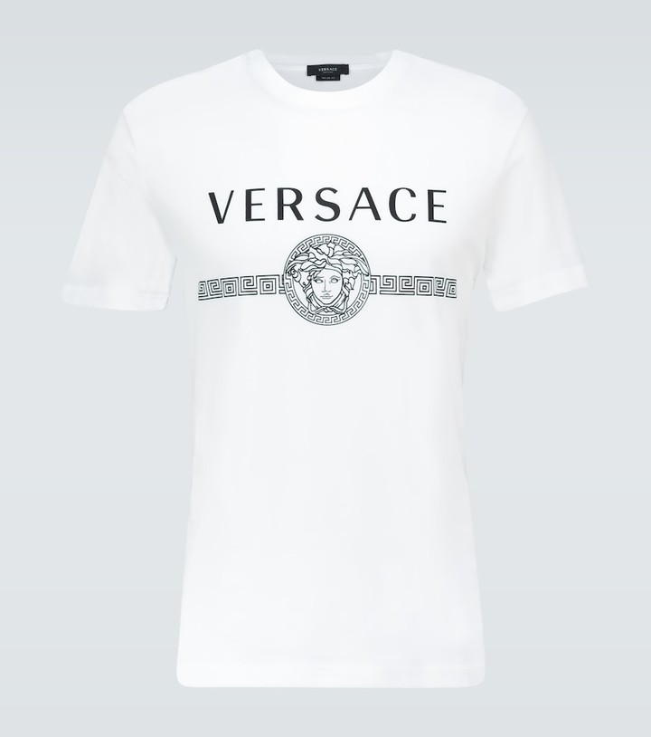 Versace Logo Taylor-fit T-shirt - ShopStyle
