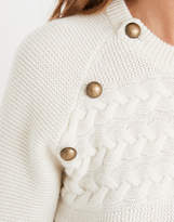Thumbnail for your product : Madewell Button-Detail Cableknit Pullover Sweater