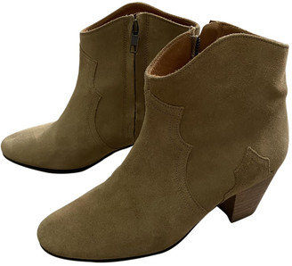 Marant Dicker Beige Ankle boots - ShopStyle