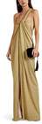 Lanvin-lanvin womens lame oneshoulder gown gold