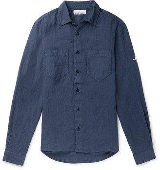 Stone Island Garment-Dyed Linen Shirt