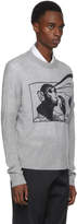 Thumbnail for your product : Prada Grey Printed Cashmere Sweater
