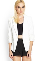 Thumbnail for your product : Forever 21 3/4 Sleeve Woven Blazer