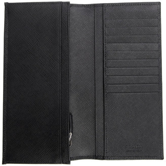 Prada Black Saffiano Long Wallet