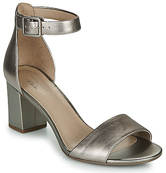 clarks silver sandals