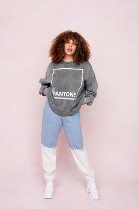 Nasty Gal Womens Paint a Picture Pantone Graphic Sweatshirt - Grey - XL