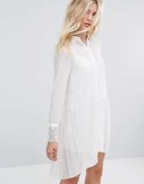 Thumbnail for your product : Sisley Shirt Dress With Lace Trims