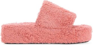 Balenciaga Pink Rubber Crocs Embellished Platform Slingback Sandals Size 35  Balenciaga