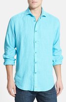Thumbnail for your product : Thomas Dean Regular Fit Linen Dress Shirt