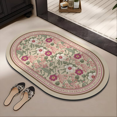 Infinity Bathroom Rug - Super Absorbent, Quick-Dry, Non-Slip Entry Mat For Toilet & Shower