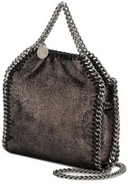 Thumbnail for your product : Stella McCartney Mini Metallic Pewter Falabella shoulder bag