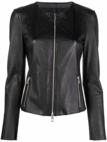 Thumbnail for your product : Drome Zipped-Up Leather Jacket