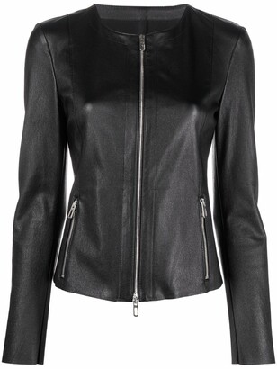 Drome Zipped-Up Leather Jacket
