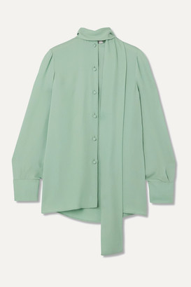 Valentino Pussy-bow Silk Blouse