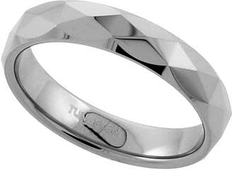 Sabrina Silver 3.5mm Tungsten 900 Toe Ring / Thumb Ring Diamond Faceted Finish Comfort fit, size 4.5