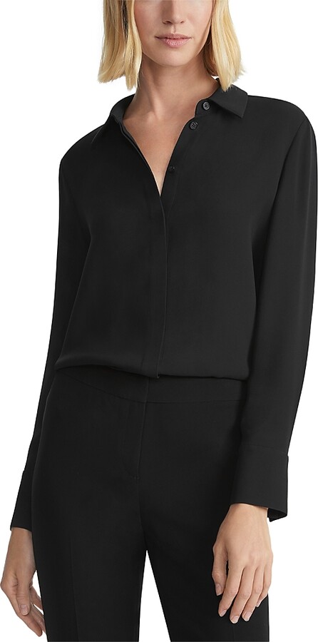 Lafayette 148 New York Scottie Silk Blouse