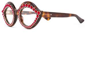 Gucci Eyewear swarovski crystals embellished glasses