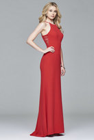 Thumbnail for your product : Faviana s7913 Halter neck jersey dress with sweep train