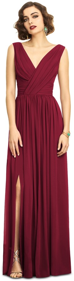 Burgundy Chiffon Dress | Shop the world's largest collection of 