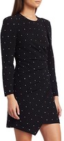 Thumbnail for your product : A.L.C. Lana Studded Long-Sleeve Mini Dress