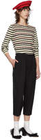Thumbnail for your product : Comme des Garcons Black and White Striped Knit Sweater