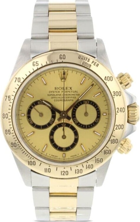 Rolex 1995 pre-owned Cosmograph Daytona 40mm - ShopStyle Watches